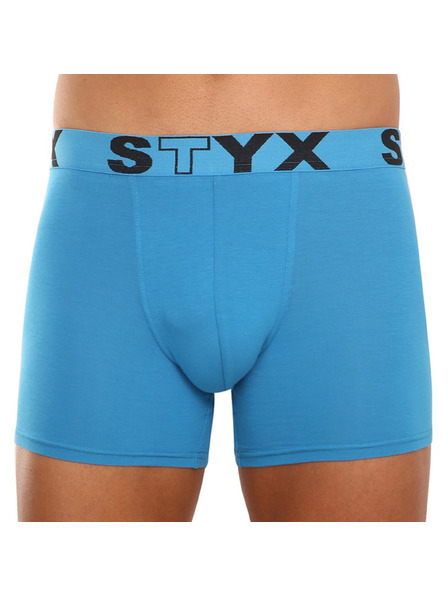Styx Pánské boxerky Styx long sportovní guma světle modré
