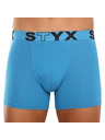 Styx Pánské boxerky Styx long sportovní guma světle modré
