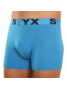 Styx Pánské boxerky Styx long sportovní guma světle modré
