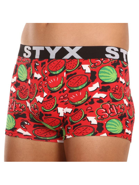 Styx Pánské boxerky Styx art sportovní guma melouny