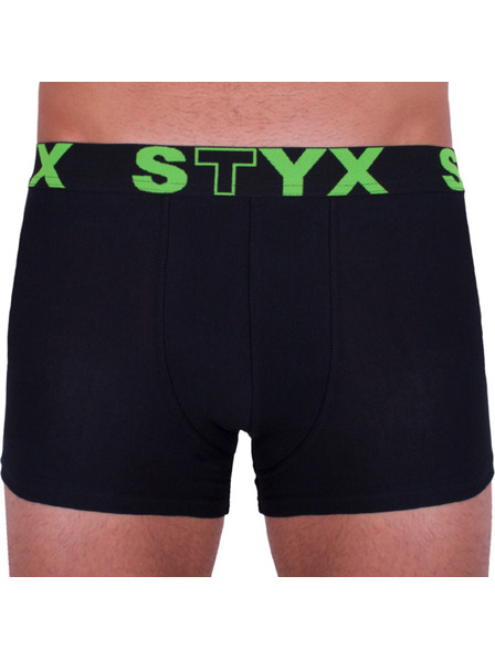 Styx Pánské boxerky Styx sportovní guma nadrozměr černé
