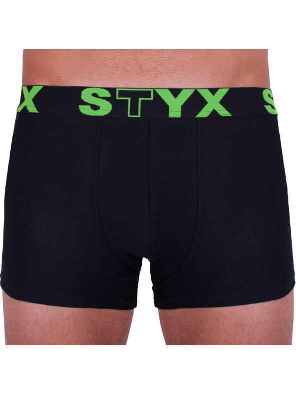 Styx Pánské boxerky Styx sportovní guma nadrozměr černé