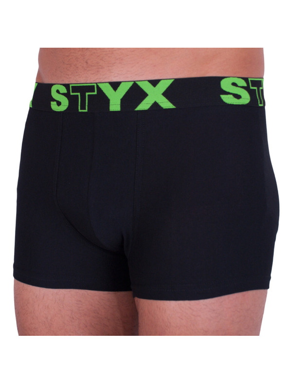 Styx Pánské boxerky Styx sportovní guma nadrozměr černé
