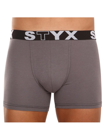 Styx Pánské boxerky Styx long sportovní guma tmavě šedé