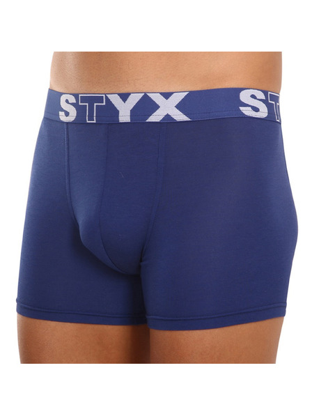 Styx Pánské boxerky Styx long sportovní guma tmavě modré