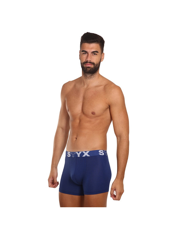 Styx Pánské boxerky Styx long sportovní guma tmavě modré
