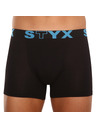 Styx Pánské boxerky Styx long sportovní guma černé
