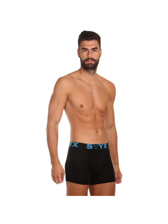 Styx Pánské boxerky Styx long sportovní guma černé