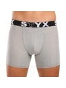 Styx Pánské boxerky Styx long sportovní guma světle šedé