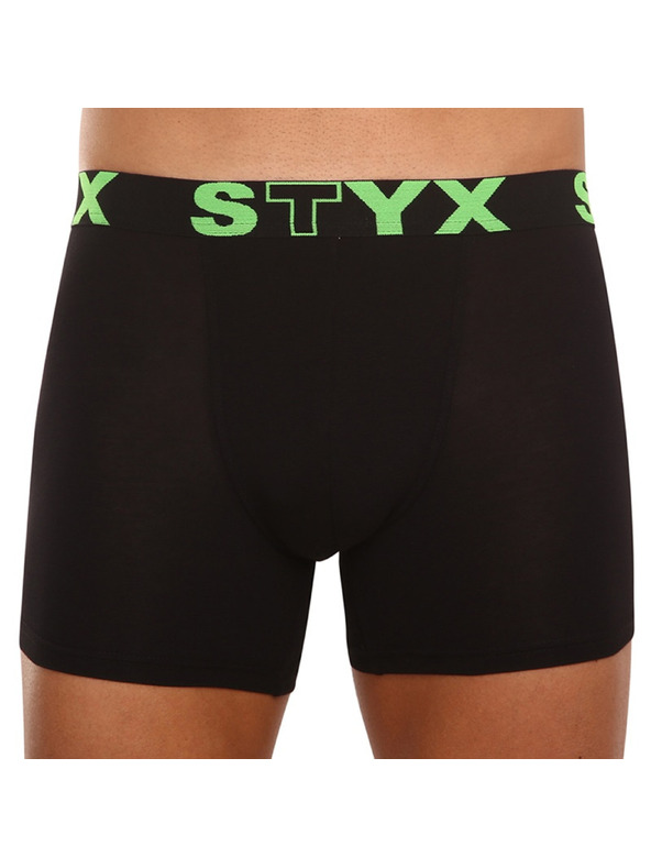 Styx Pánské boxerky Styx long sportovní guma černé