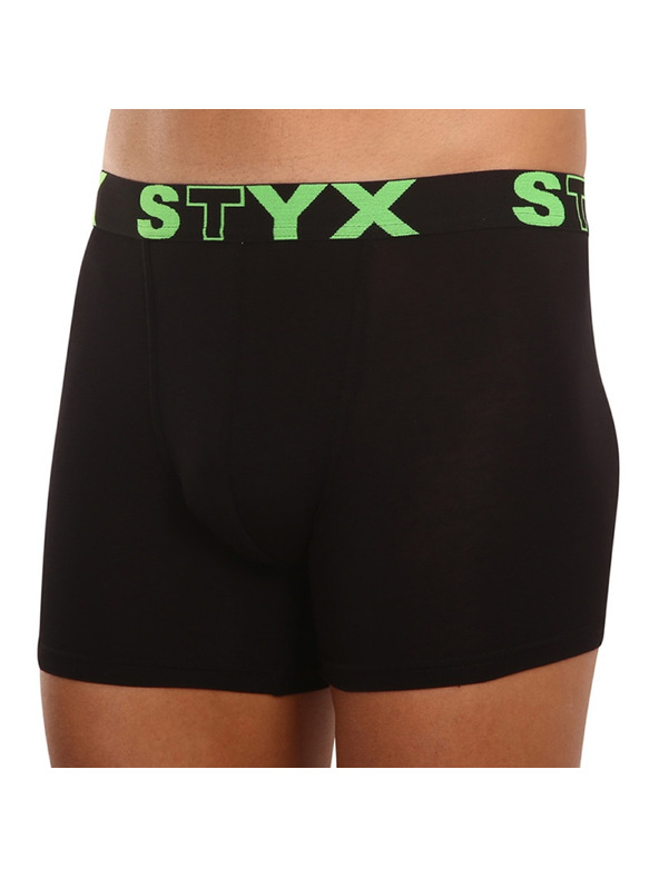 Styx Pánské boxerky Styx long sportovní guma černé
