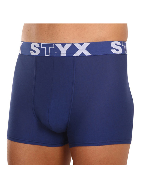 Styx Sada tří - pánské boxerky Styx sportovní guma tmavě modré