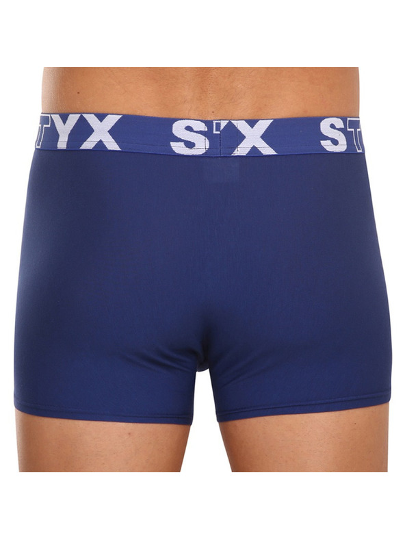 Styx Sada tří - pánské boxerky Styx sportovní guma tmavě modré