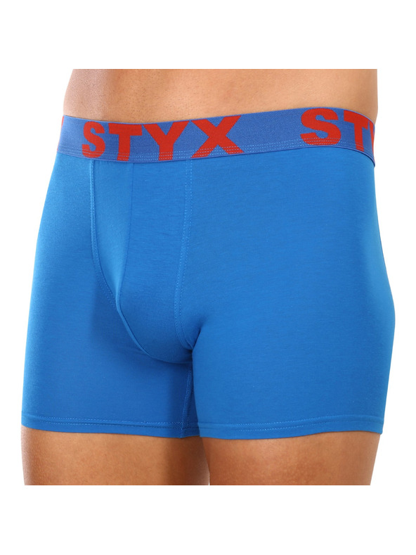 Styx Pánské boxerky Styx long sportovní guma modré