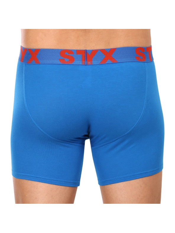 Styx Pánské boxerky Styx long sportovní guma modré
