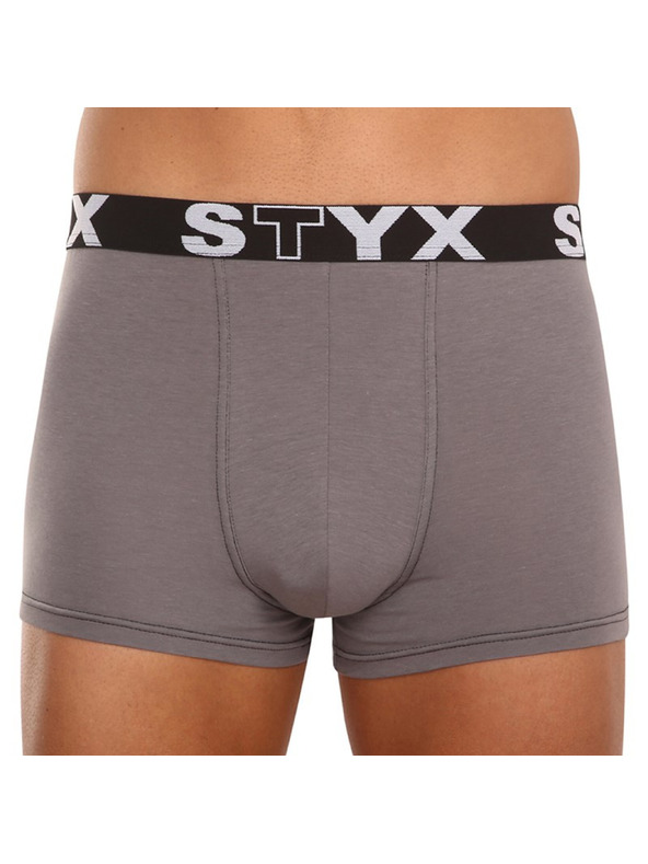 Styx Pánské boxerky Styx sportovní guma tmavě šedé