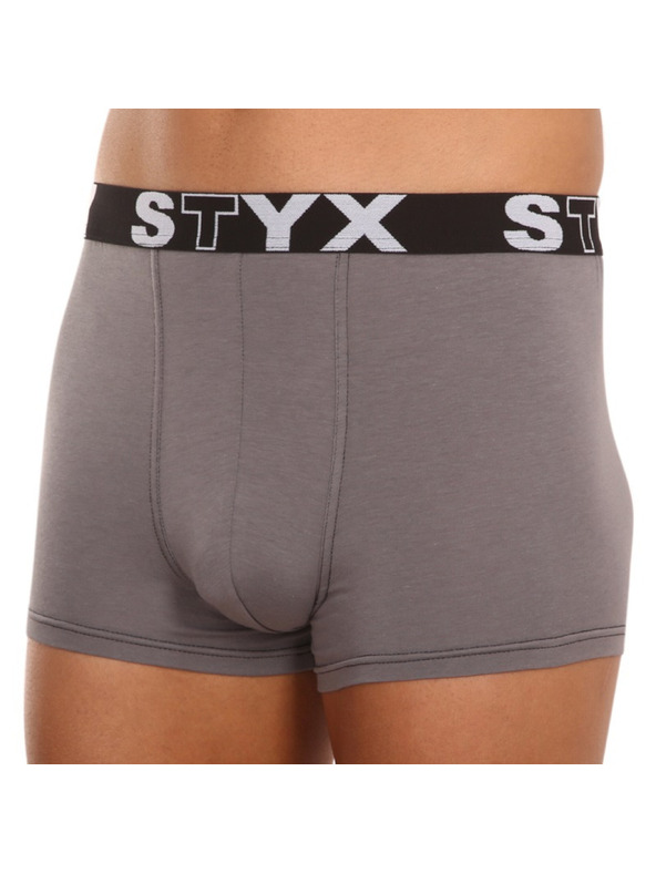 Styx Pánské boxerky Styx sportovní guma tmavě šedé