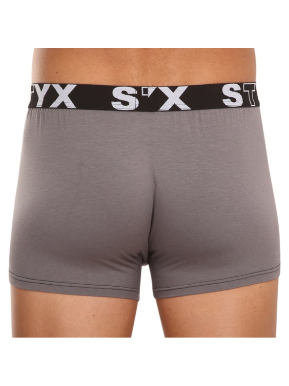 Styx Pánské boxerky Styx sportovní guma tmavě šedé