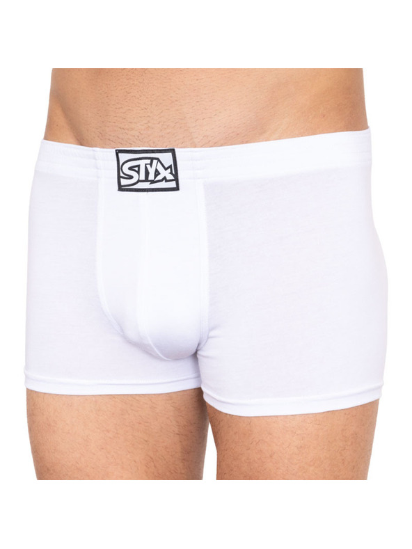 Styx Pánské boxerky Styx klasická guma bílé