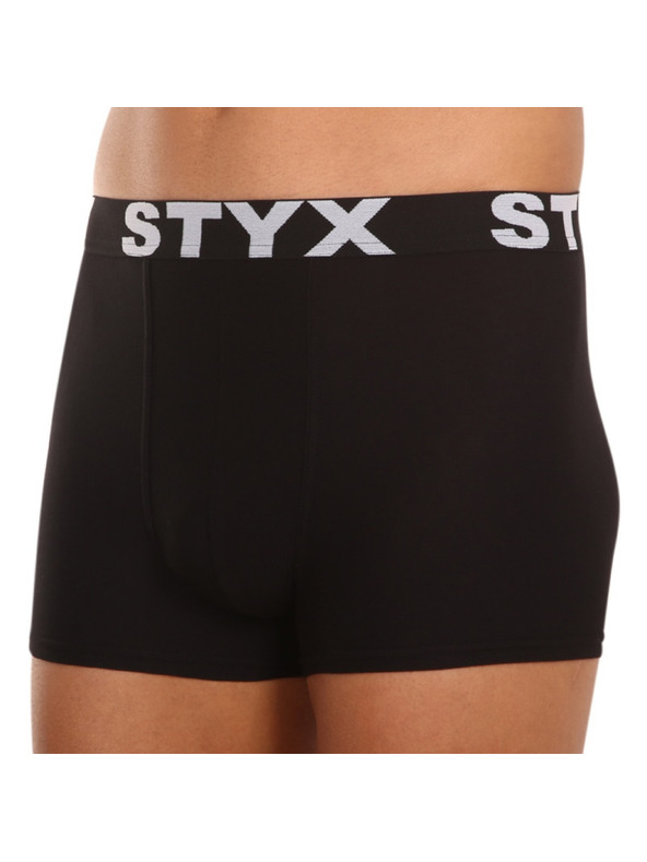 Styx Pánské boxerky Styx sportovní guma nadrozměr černé