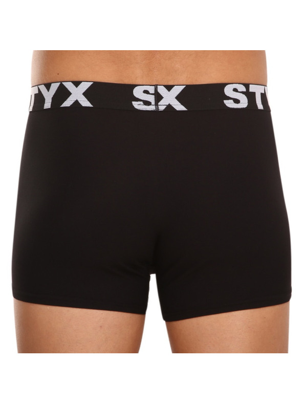 Styx Pánské boxerky Styx sportovní guma nadrozměr černé