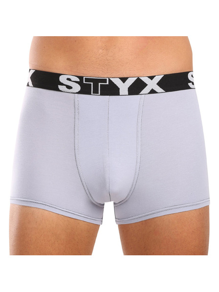 Styx Pánské boxerky Styx sportovní guma světle šedé