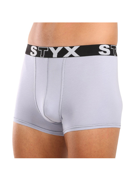 Styx Pánské boxerky Styx sportovní guma světle šedé