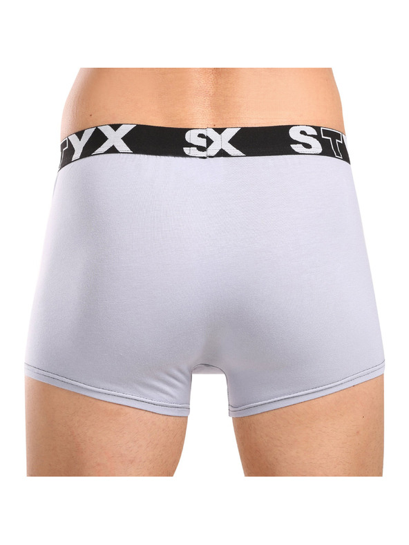 Styx Pánské boxerky Styx sportovní guma světle šedé
