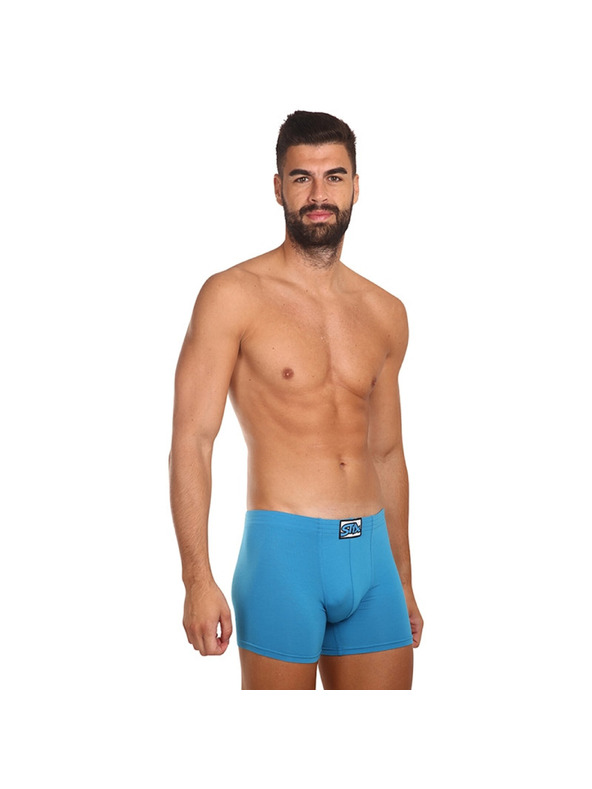 Styx Pánské boxerky Styx long klasická guma modré