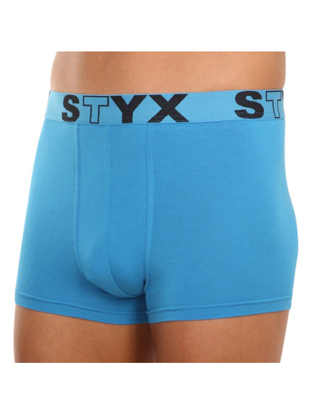 Styx Pánské boxerky Styx sportovní guma světle modré
