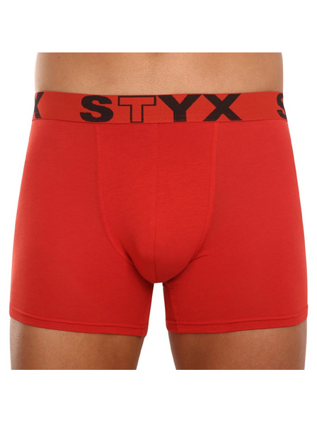Styx Pánské boxerky Styx long sportovní guma červené