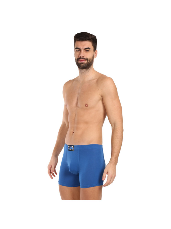 Styx Pánské boxerky Styx long klasická guma modré