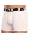 Styx Pánské boxerky Styx long sportovní guma bílé