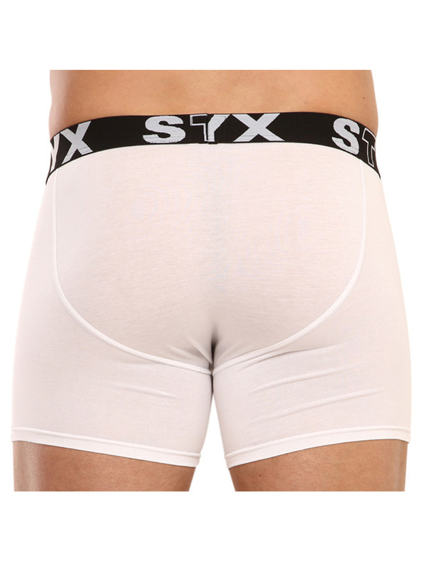 Styx Pánské boxerky Styx long sportovní guma bílé