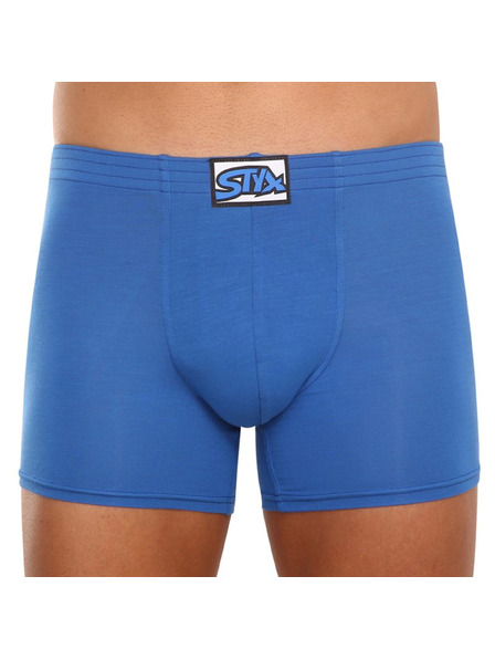 Styx Pánské boxerky Styx long klasická guma modré