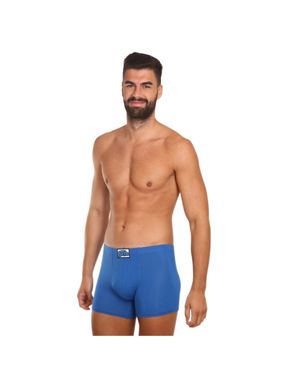 Styx Pánské boxerky Styx long klasická guma modré