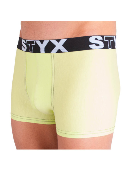 Styx Pánské boxerky Styx sportovní guma nadrozměr zelenkavé