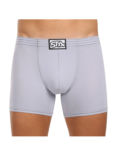 Styx Pánské boxerky Styx long klasická guma světle šedé