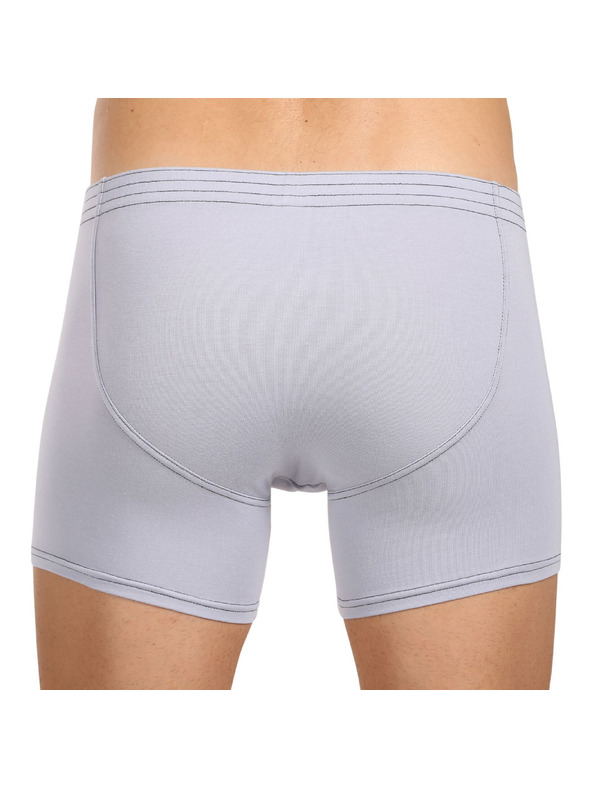 Styx Pánské boxerky Styx long klasická guma světle šedé