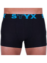 Styx Pánské boxerky Styx sportovní guma nadrozměr černé
