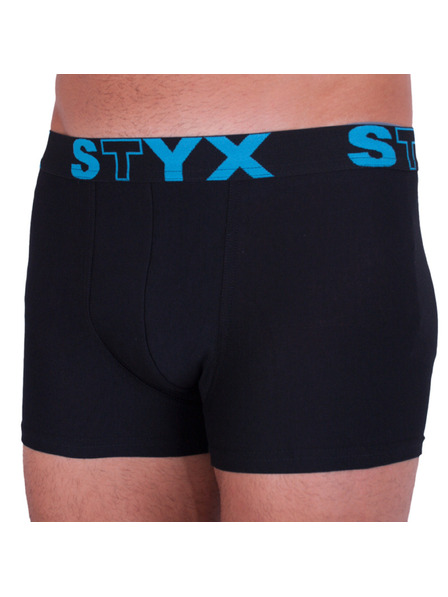 Styx Pánské boxerky Styx sportovní guma nadrozměr černé