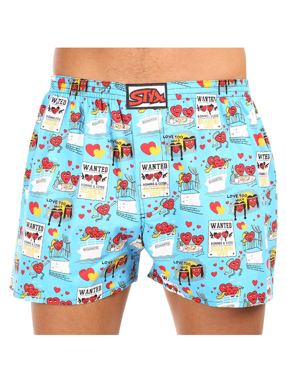 Styx Pánské trenky Styx art klasická guma Valentýn páry