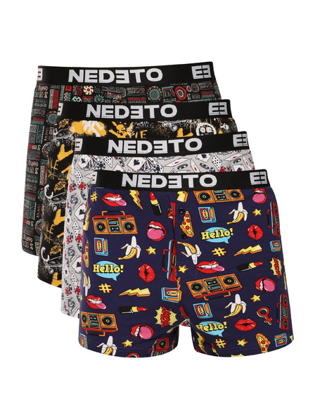 Nedeto Sada čtyř - pánské trenky Nedeto vícebarevné