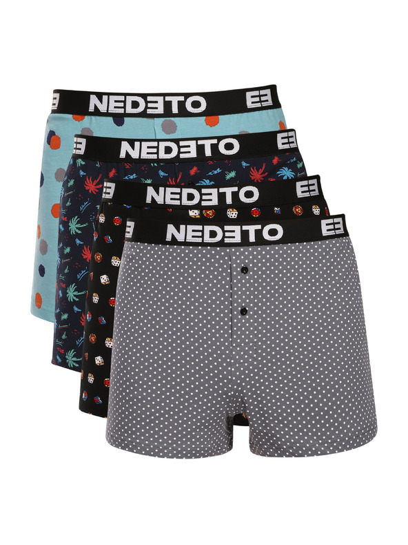 Nedeto Sada čtyř - pánské trenky Nedeto vícebarevné
