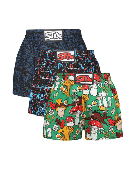 Styx Sada tří - dětské trenky Styx art klasická guma vícebarevné