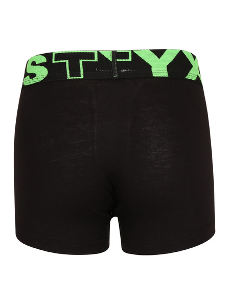 Styx Dětské boxerky Styx sportovní guma černé