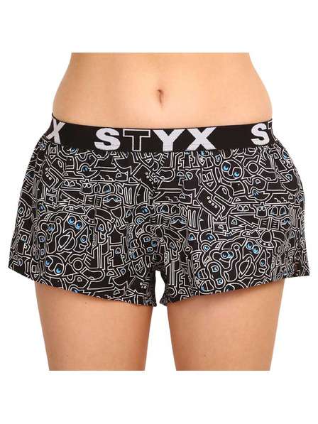 Styx Dámské trenky Styx art sportovní guma doodle