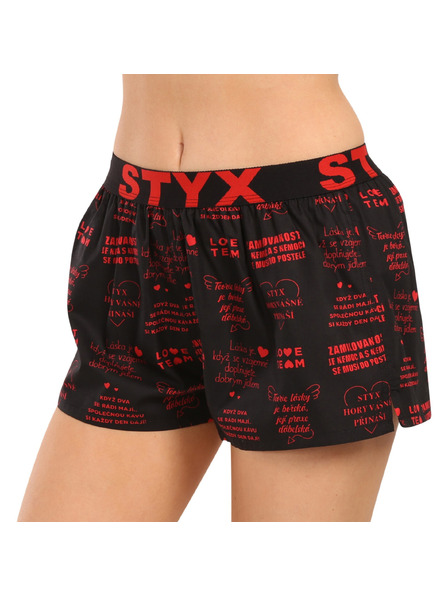 Styx Dámské trenky Styx art sportovní guma Valentýn texty