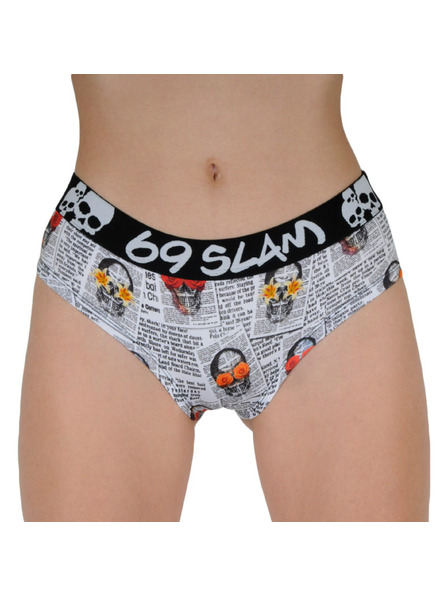 69slam Dámské kalhotky 69SLAM boxer newspaper