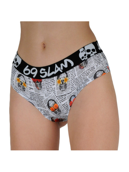 69slam Dámské kalhotky 69SLAM boxer newspaper